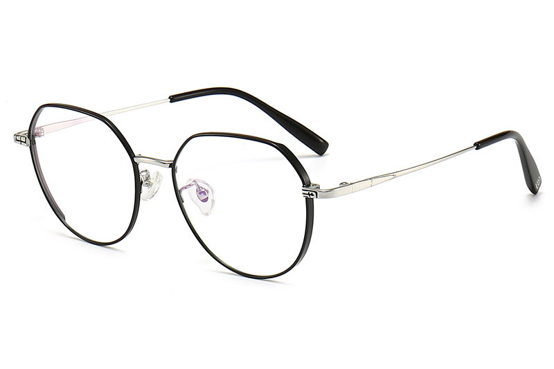 TC8221 Eyeglasses Black Silver