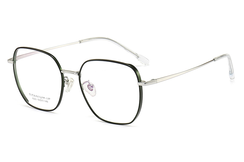 TC8223 Eyeglasses Green Silver