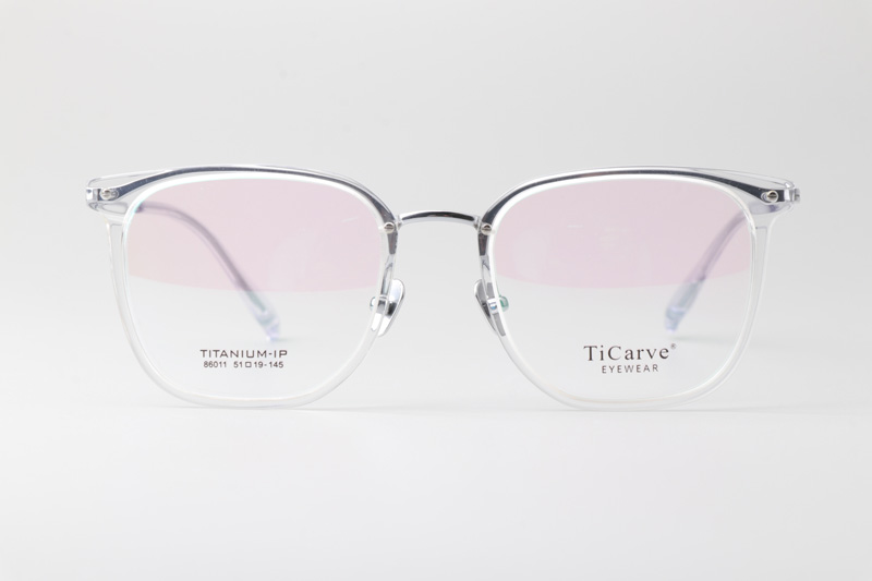TC86011 Eyeglasses Transparent Silver