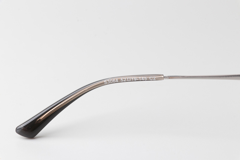 TCS3064 Eyeglasses Black Brown Silver