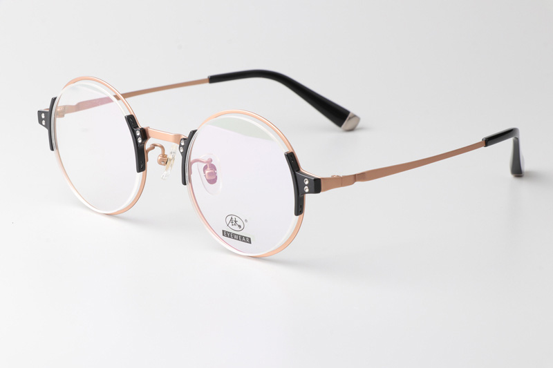 TCS3068 Eyeglasses Black Rose Gold
