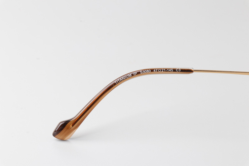 TCS3080 Eyeglasses Tortoise Gold