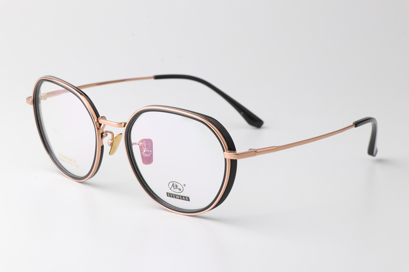 TCS3094 Eyeglasses Black Rose Gold