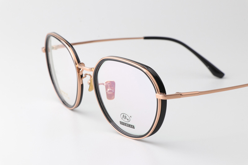 TCS3094 Eyeglasses Black Rose Gold