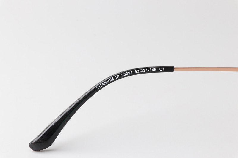 TCS3094 Eyeglasses Black Rose Gold