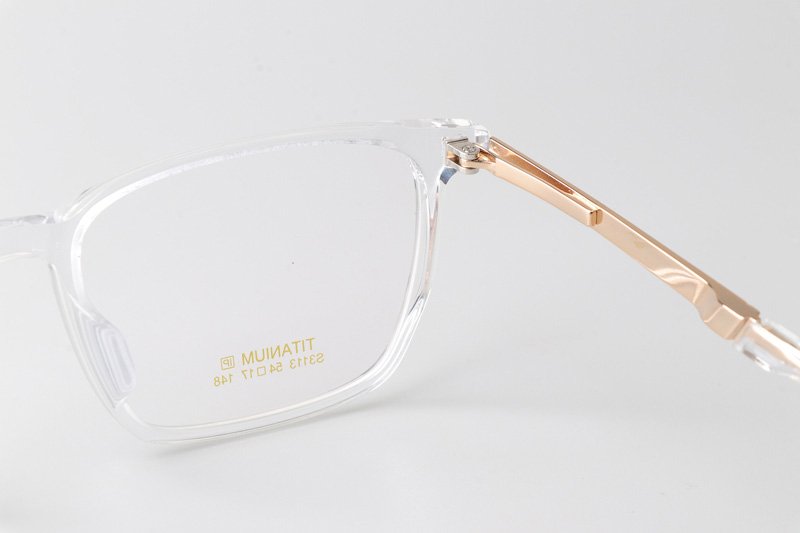 TCS3113 Eyeglasses Clear Gold