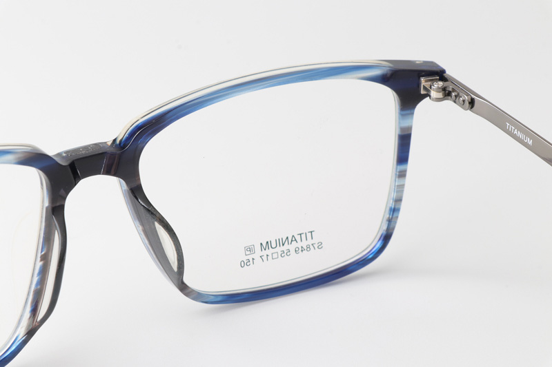 TCS7849 Eyeglasses Blue Gunmetal