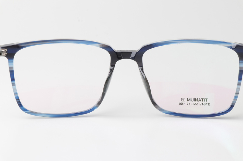 TCS7849 Eyeglasses Blue Gunmetal