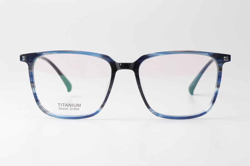 TCS7850 Eyeglasses Blue Gunmetal