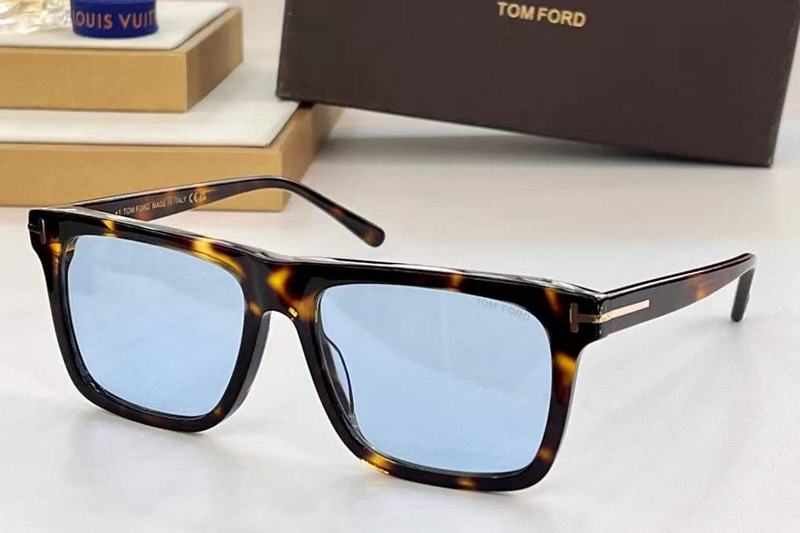 TF0906 Sunglasses Tortoise Blue