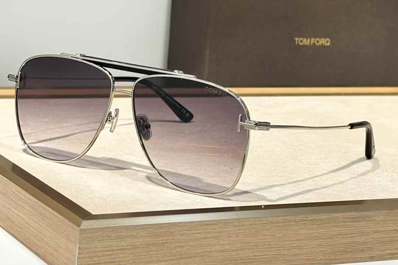 TF1017 Sunglasses Silver Gradient Gray