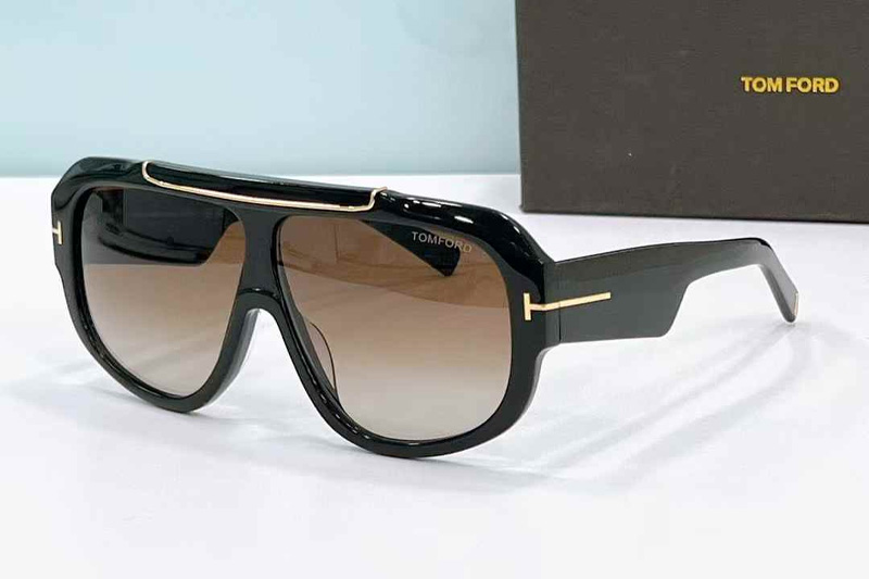 TF1093 Sunglasses Black Gradient Brown