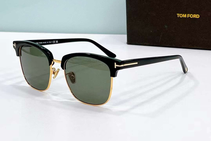 TF1139K Sunglasses Black Gold Green