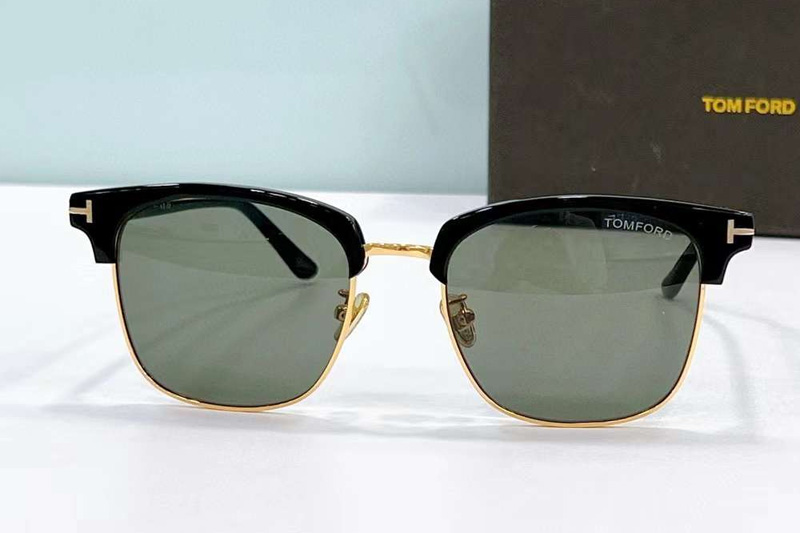 TF1139K Sunglasses Black Gold Green
