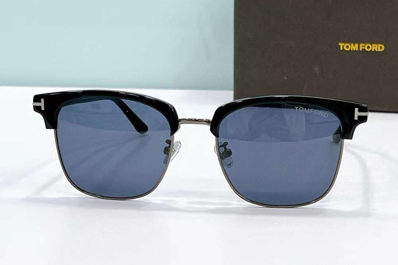TF1139K Sunglasses Black Gunmetal Blue