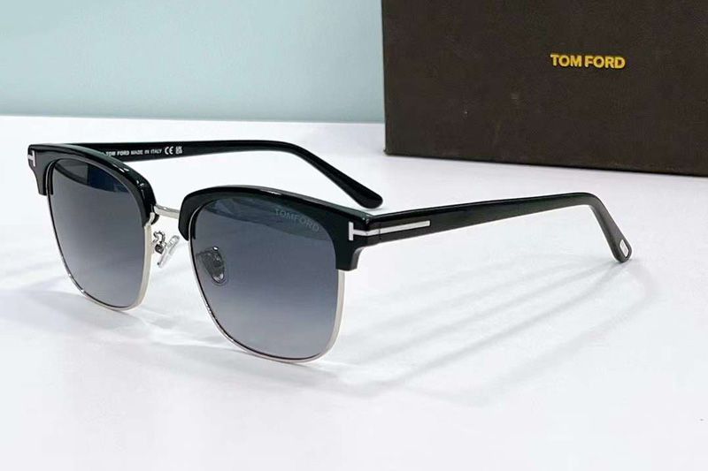 TF1139K Sunglasses Black Silver Gradient Gray