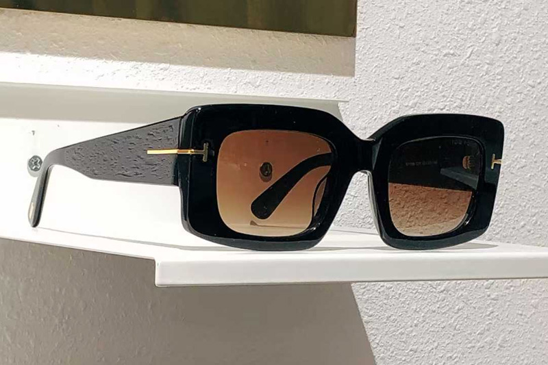 TF1188-K Sunglasses Black Gradient Brown