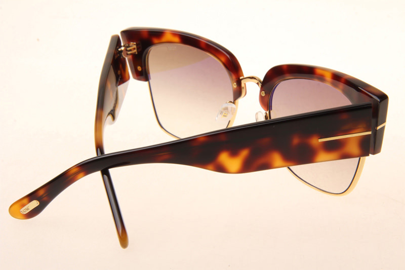 TF554 Dakota Sunglasses In Tortoise Gold Gradient Brown