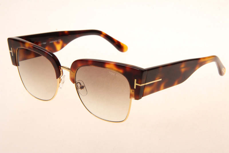 TF554 Dakota Sunglasses In Tortoise Gold Gradient Brown