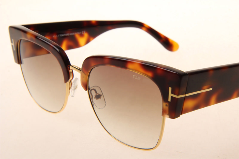 TF554 Dakota Sunglasses In Tortoise Gold Gradient Brown