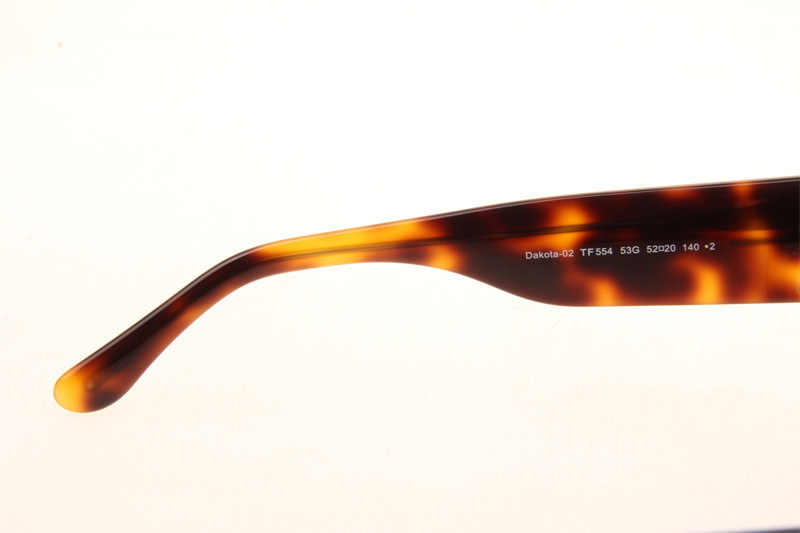 TF554 Dakota Sunglasses In Tortoise Gold Gradient Brown