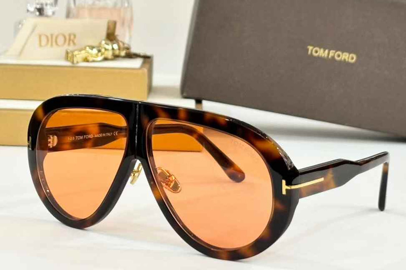 TF836 Sunglasses Tortoise Red