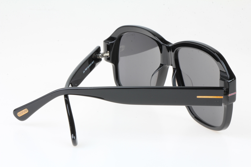 TF837 Sunglasses In Black Grey Lens