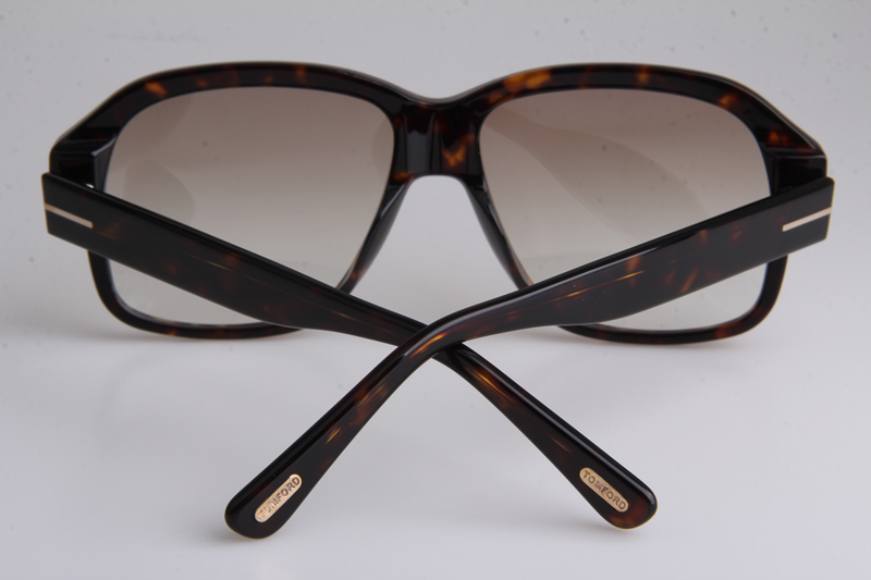 TF837 Sunglasses In Tortoise Gradient Brown