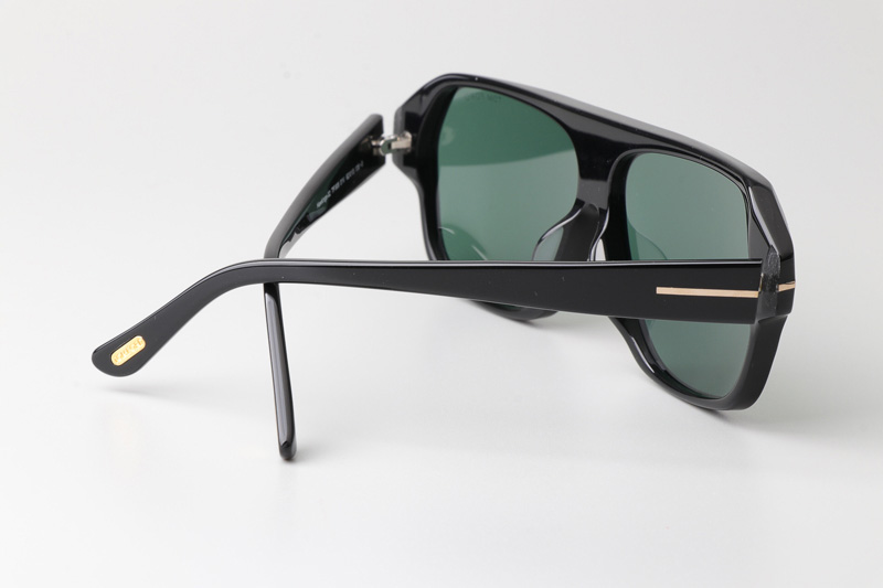 TF908 Hawkings Sunglasses Black Green