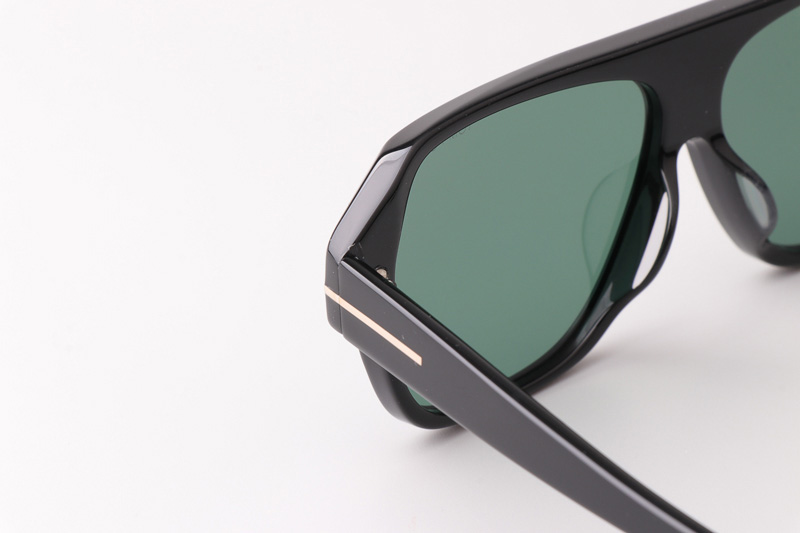 TF908 Hawkings Sunglasses Black Green