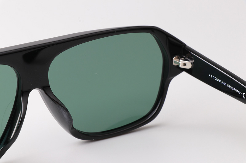 TF908 Hawkings Sunglasses Black Green