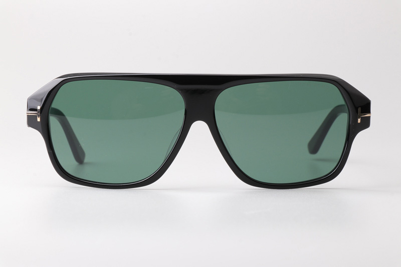 TF908 Hawkings Sunglasses Black Green