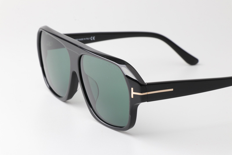 TF908 Hawkings Sunglasses Black Green