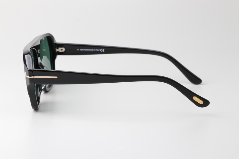 TF908 Hawkings Sunglasses Black Green