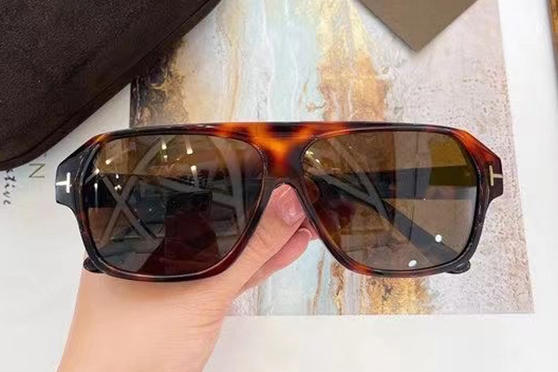 TF908 Sunglasses In Tortoise Brown