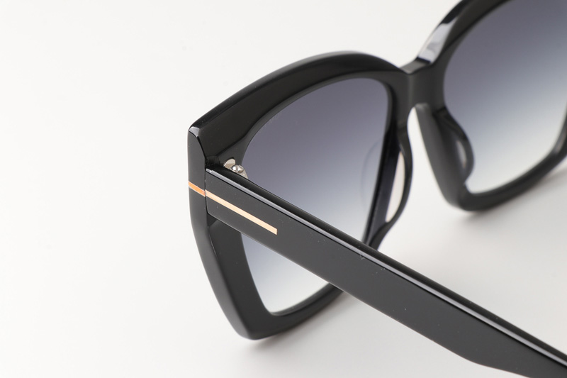 TF920 Scarlet Sunglasses Black Gradient Gray