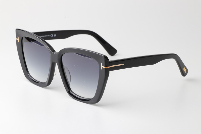 TF920 Scarlet Sunglasses Black Gradient Gray