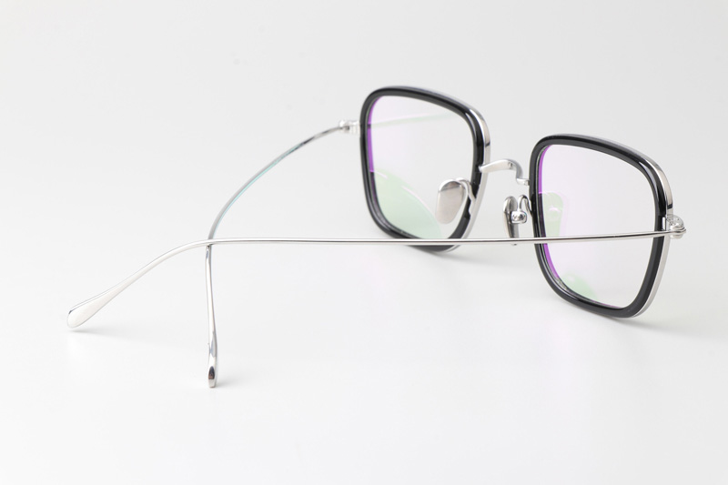 TH9061 Eyeglasses Silver Black