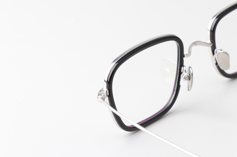 TH9061 Eyeglasses Silver Black