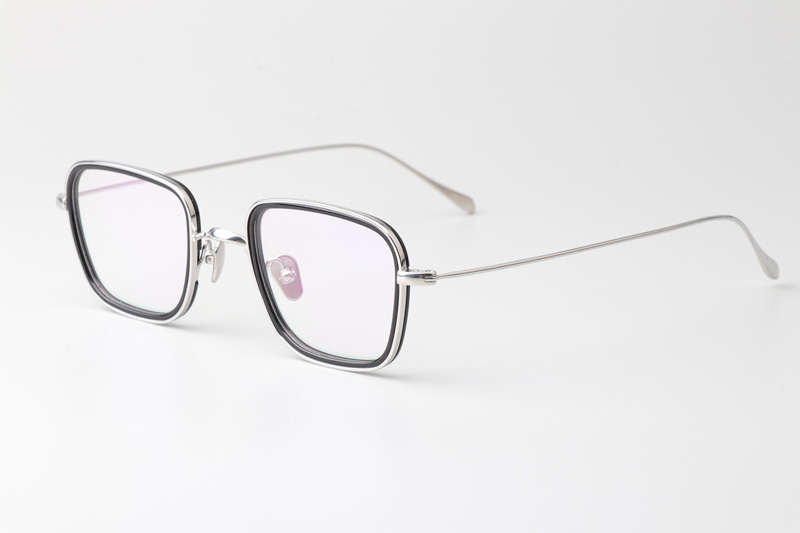 TH9061 Eyeglasses Silver Black