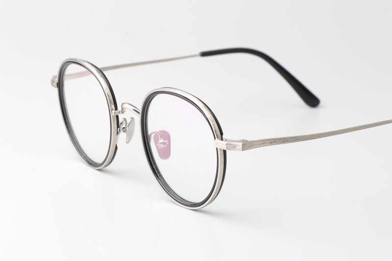 TH9063 Eyeglasses Silver Black