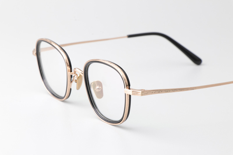 TH9065 Eyeglasses Gold Black