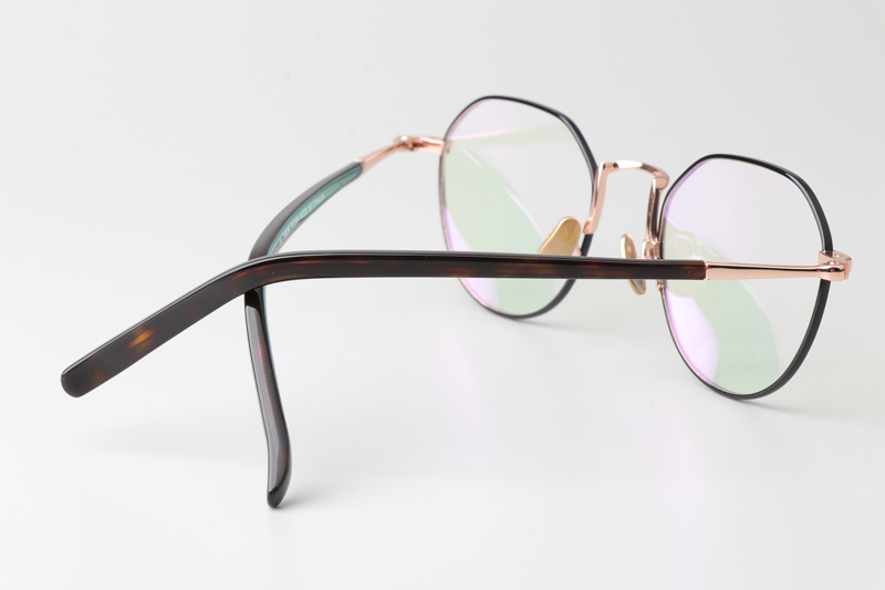 TH9066 Eyeglasses Black Gold Tortoise