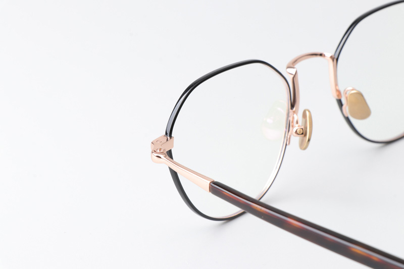 TH9066 Eyeglasses Black Gold Tortoise