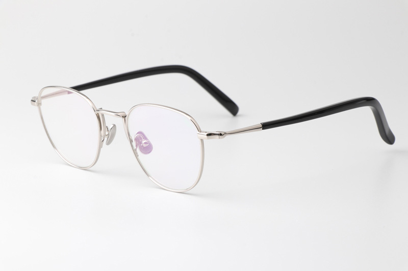 TH9067 Eyeglasses Silver Black