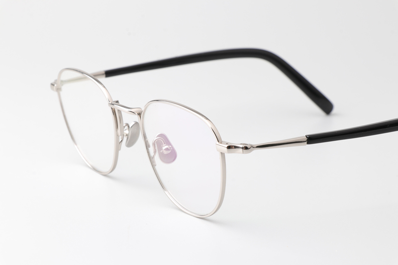 TH9067 Eyeglasses Silver Black