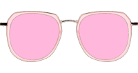 TM-Begins Sunglasses Gold Pink