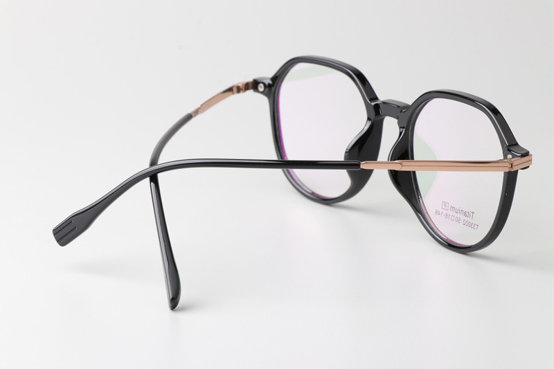 TT33002 Eyeglasses Black Rose Gold