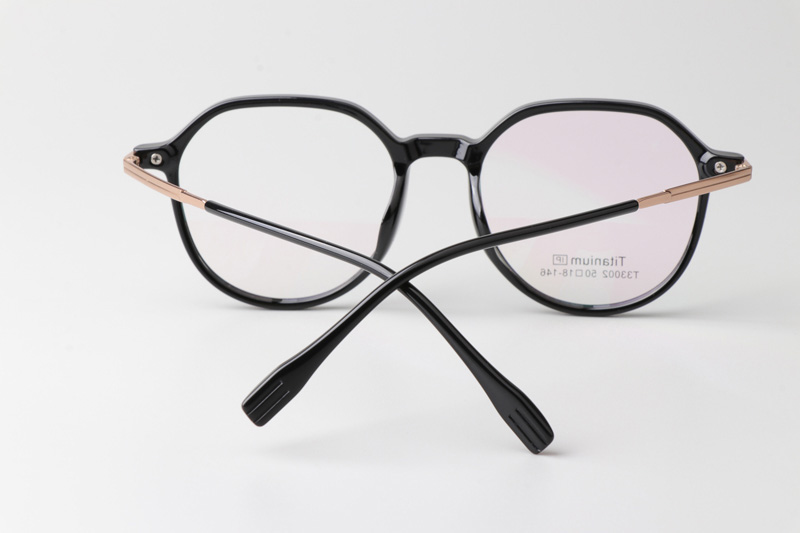 TT33002 Eyeglasses Black Rose Gold