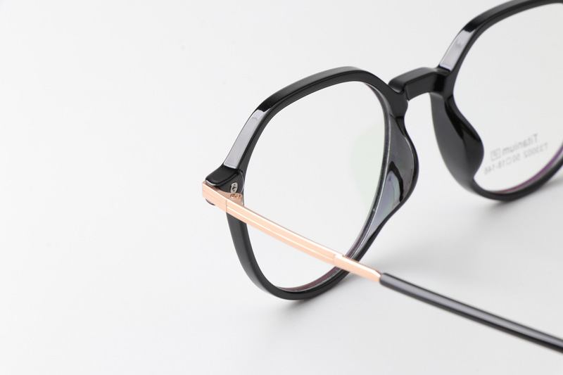 TT33002 Eyeglasses Black Rose Gold